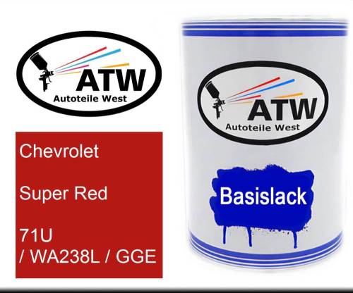 Chevrolet, Super Red, 71U / WA238L / GGE: 500ml Lackdose, von ATW Autoteile West.
